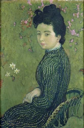Portrait of Eva Meurier in a Green Dress, 1891